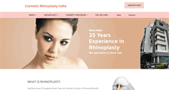 Desktop Screenshot of cosmeticrhinoplastyindia.com