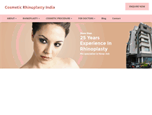 Tablet Screenshot of cosmeticrhinoplastyindia.com